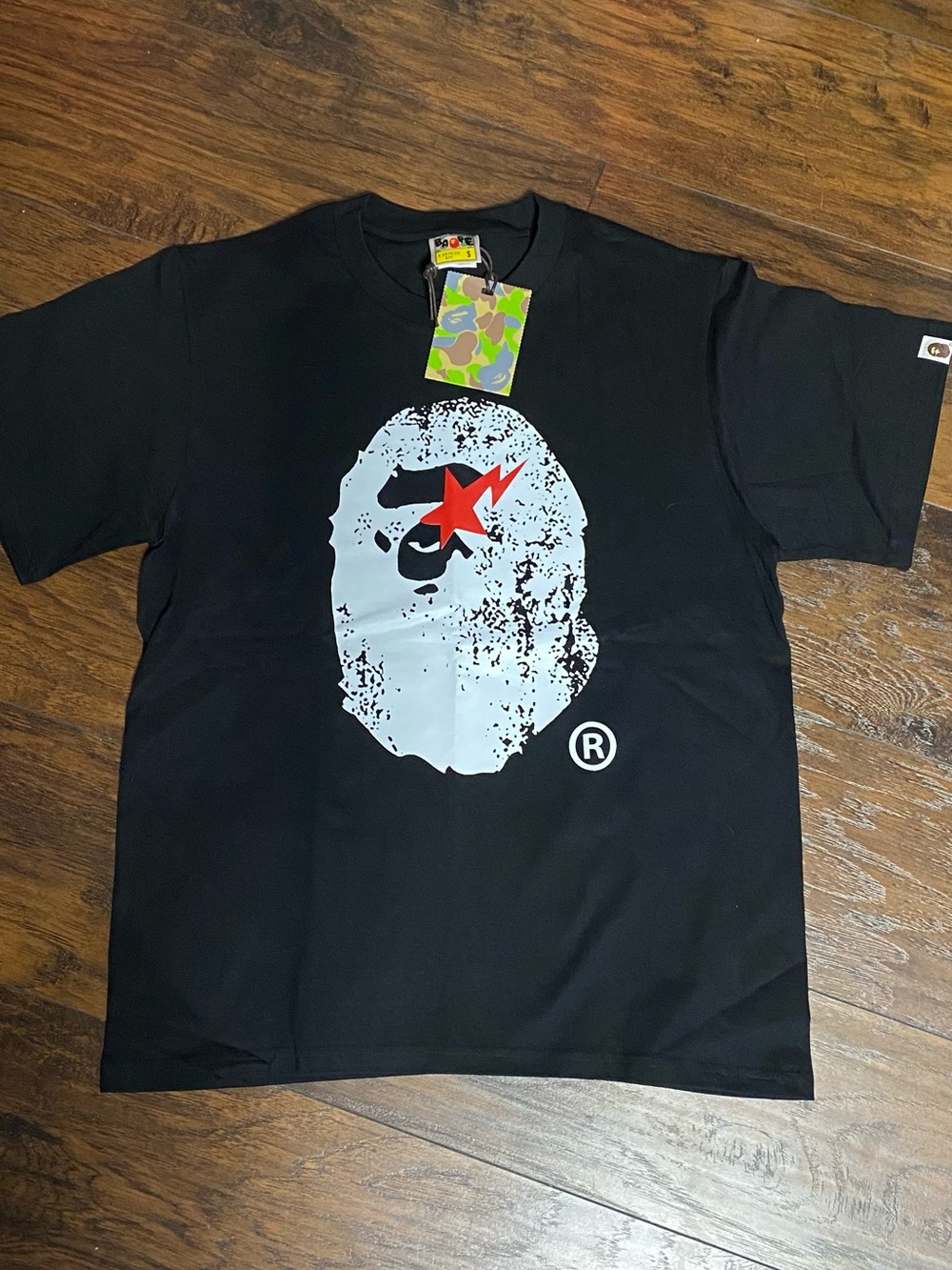 A Bathing Ape Black Graphic Logo Tee